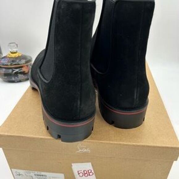 Men's Christian Louboutin alpinosol suede Chelsea boots size 45 made in Italy - Picture 9 of 13